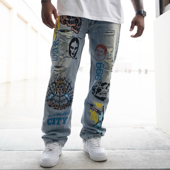 MNML.LA BAGGY JEANS - Picture 1 of 3